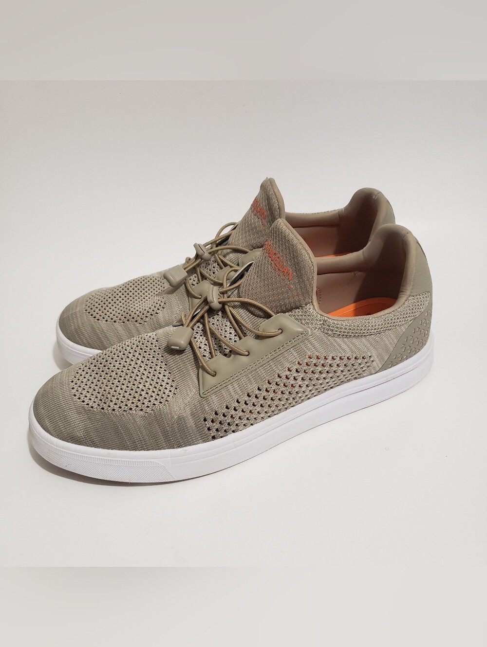 Magellan Outdoors Tidewater Boat Shoes Mens 10 D Tan Bungee Lace Water Shoes 159
